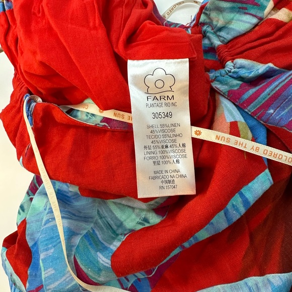 Farm Rio Red Sweet Jungle Cut Out Midi Dress - Picture 8 of 10